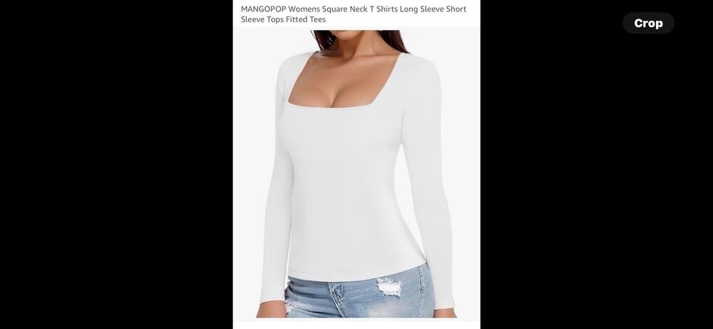 MANGOPOP Womens Short Sleeve/Long Sleeve Square Neck T Shirts Tops Tees Sz S X 2